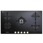 Elba 90cm 5 Burner Glass Gas Hob 02/Elio 95G-MATIK