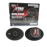 Star Sound SSD-6930 6X9`` 3-Way Co-Ax SPeakers  Digital series