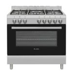 Elba 90cm 5 Burner Gas Stove with Electric Oven Stainless Steel - 04/96CL827