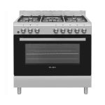 ELBA 90cm Gas Stove And Gas Oven Silver - 04/96CL828