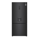 LG 446L INVERTER LINEAR COMPRESSOR COMBI FRIDGE FREEZER - BLACK GC-F569NQHM