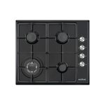 Vestfrost 4 Burner Electric/Gas Hob - Black Enamel- VFRSA.BMH