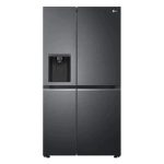 LG 611Lt Matt Black Steel Side by Side Refrigerator Plumbed- GC-L257SQSL