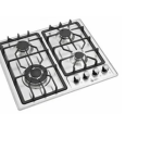 Zero 4 Burner Stainless Steel Top Gas Hob With Battery Ignition