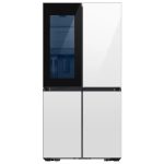 Samsung 704L White Bespoke French Door Refrigerator with See-Through Panel and Beverage Centre – Model RF71DB975012FA