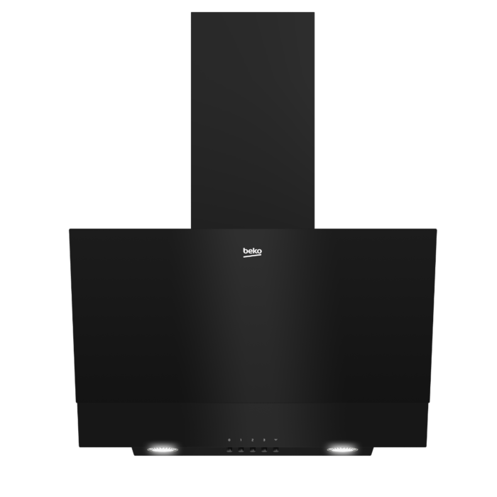 Beko 60cm Black Glass Inclined Extractor - BHCA62422BBH