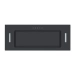Falco 90cm Black Glass Built-In Extractor - FAL-90-BIG-B