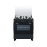 Obac 76cm Black 6 Burner Gas Stove OB760G/S