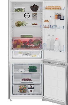 Home Beko 490L Silver Fridge Freezer Frost Free B5RCNE565HXP - Image 2