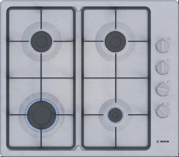 Bosch Series 2 Gas Hob 60 cm Stainless steel PBP6C5K60M