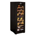 Swiss 526 mm Satin Black Dual Zone Wine Cooler - DZ140L