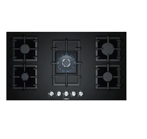 Bosch  90CM Gas Hob Black Glass Series 6 - PPQ9B6140M